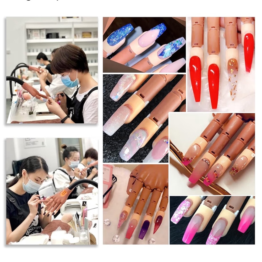 Flexible Nail Practice Hand with Clamp - Picture 6 of 7